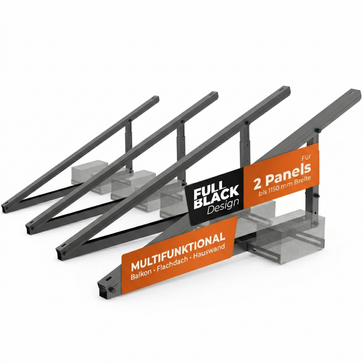 Solarway Balkonkraftwerk Halterung Schwarz 15–30°