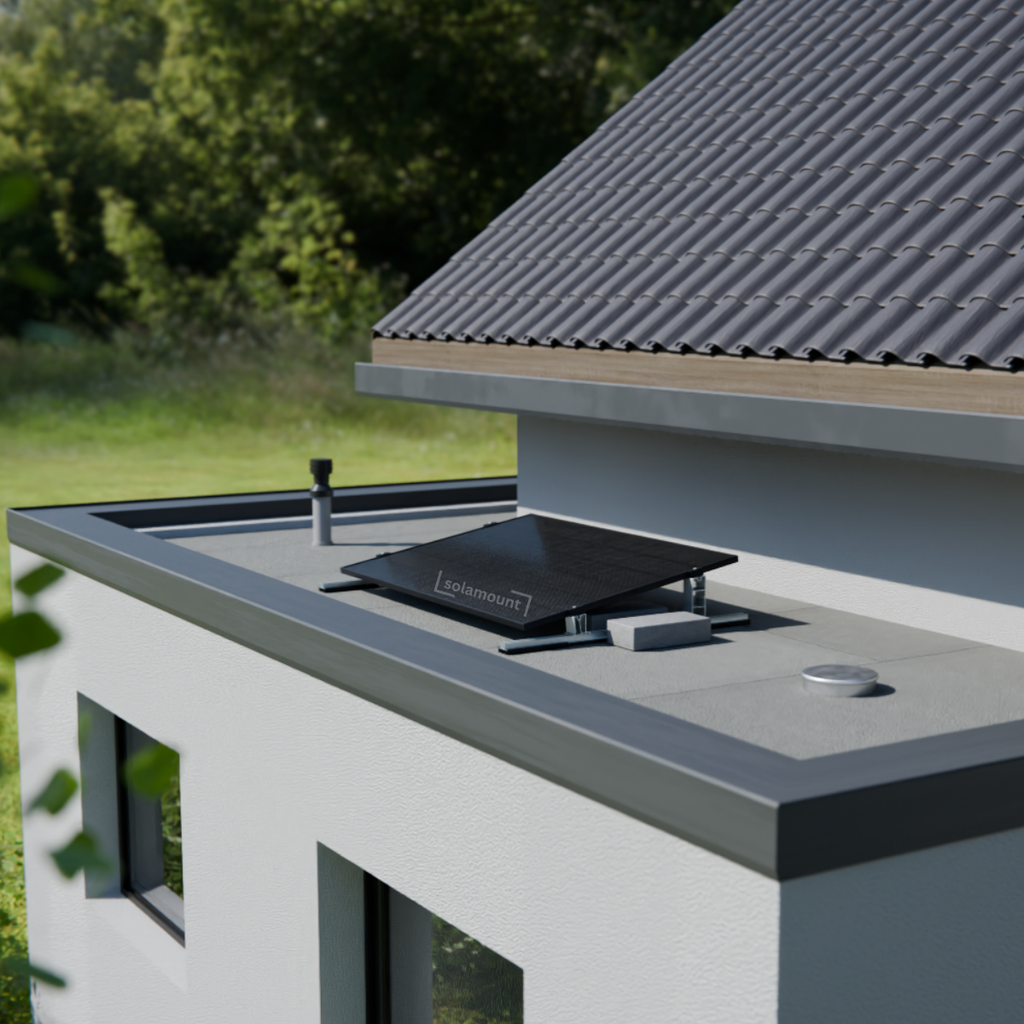 Solamount Flachdach PV-Halterung für 1 Solarmodul