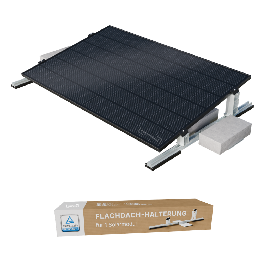 Solamount Flachdach PV-Halterung für 1 Solarmodul