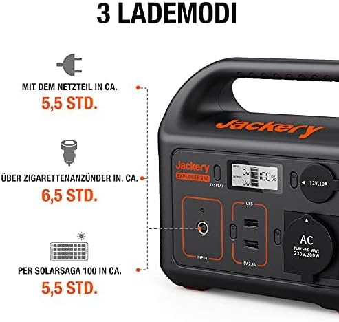 Jackery Explorer 240 Tragbare Powerstation 200W 240Wh