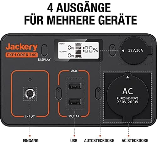 Jackery Explorer 240 Tragbare Powerstation 200W 240Wh