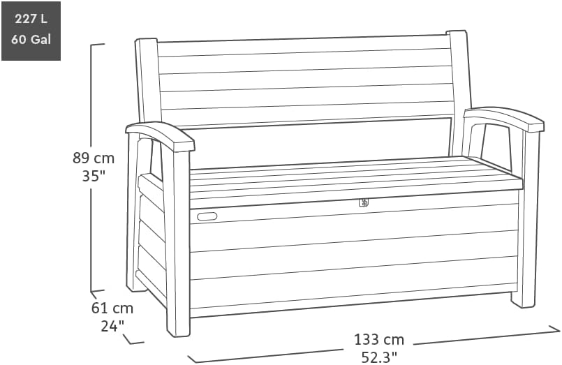Keter Gartenbank mit Stauraum 227 l