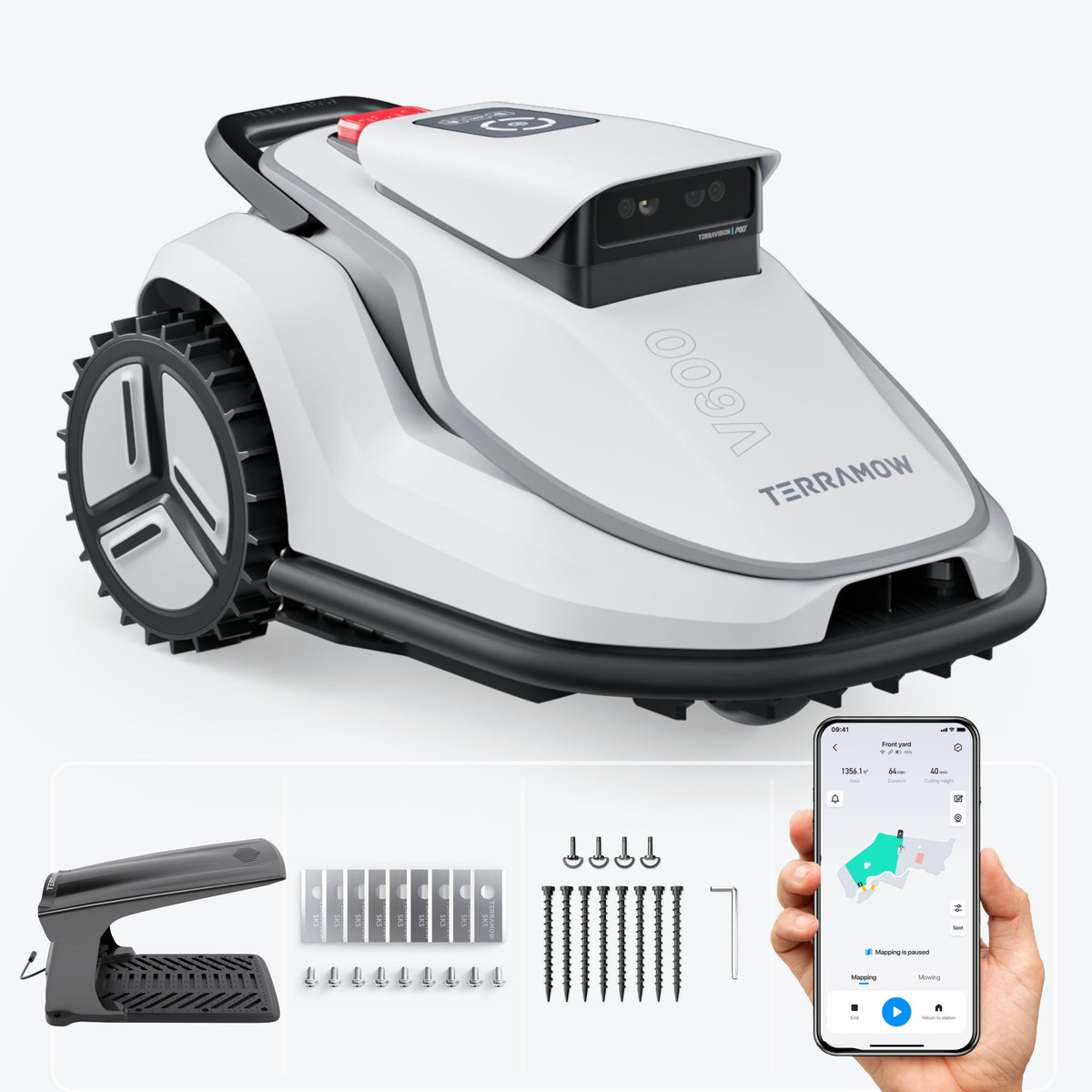 TerraMow V600 Mähroboter Kabellos 600 m²