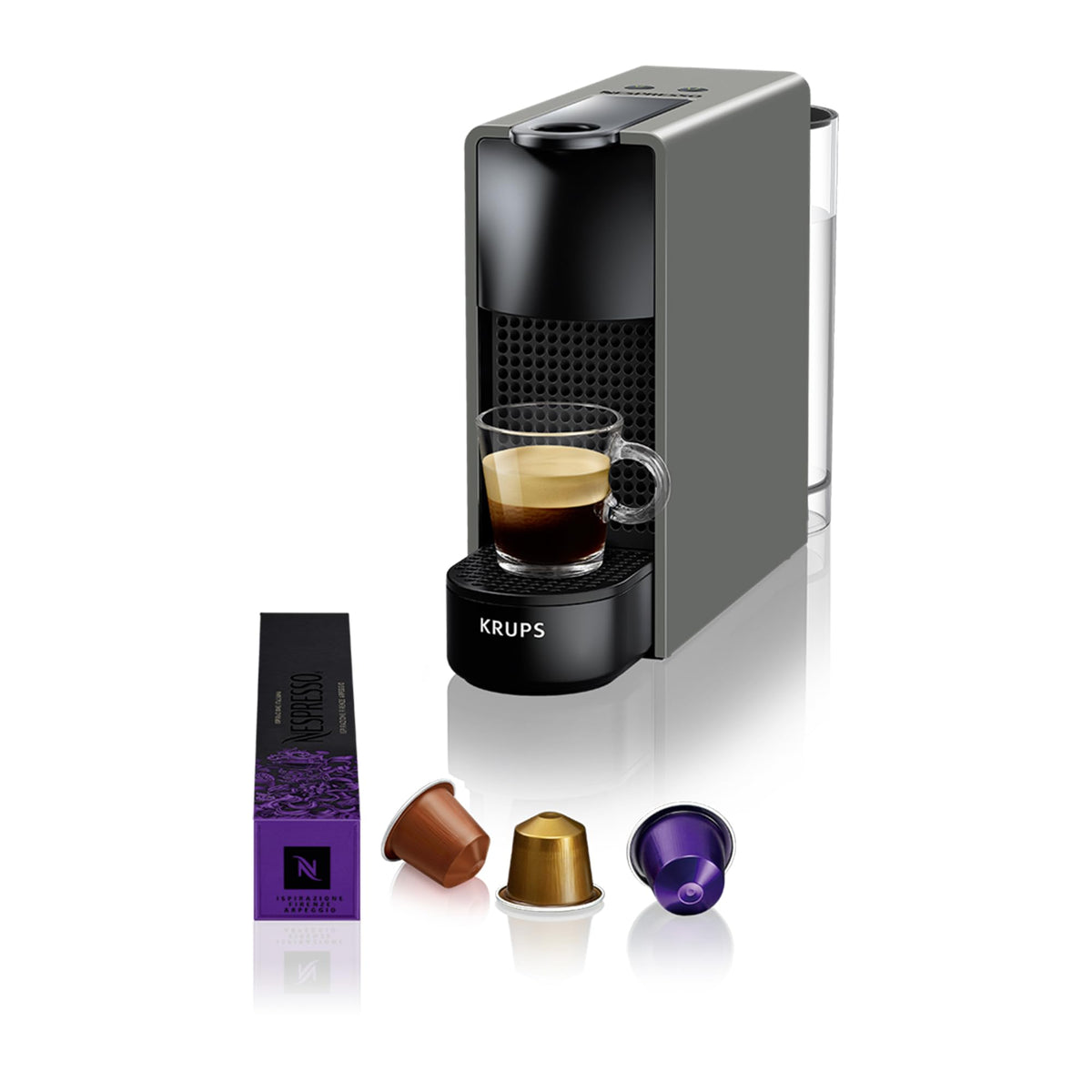 Nespresso KRUPS Essenza Mini Grau Original Kapselmaschine XN110B