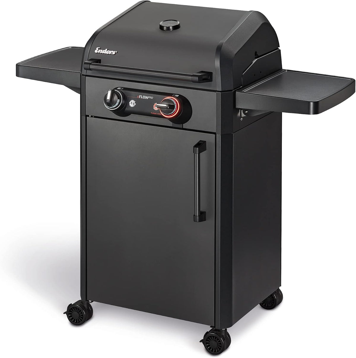 Enders Elektrogrill eFLOW PRO 2 TURBO SHADOW, Gussrost SWITCH GRID, TURBO ZONE für heiße Temperaturen, SIMPLE CLEAN Reinigungssystem, Aluguss an Garhaube & Brennkammer, Grillwagen #97126