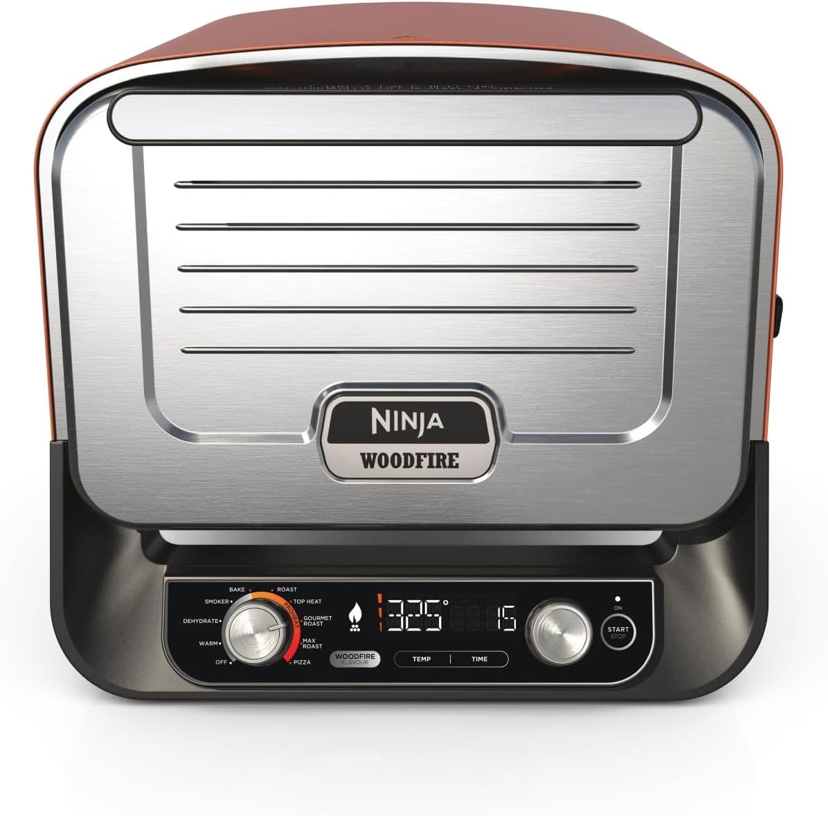 Ninja Woodfire Outdoor-Ofen, 8-in-1-Pizza- Ofen, BBQ-Smoker mit Bratrost