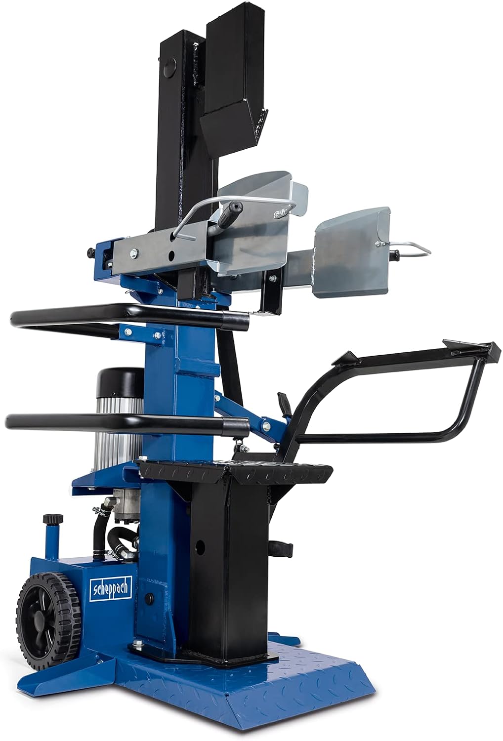 Scheppach Compact 10t Meterholz Holzspalter stehend 230V | 10 Tonnen Spaltkraft | 3500W Leistung | Holzlänge 1070mm / max. Ø 380mm | schwenkbarer Tisch | Hartholz & Weichholz - mit Fahrvorrichtung