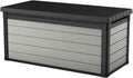 Keter Denali 570 L, Auflagenbox - Wetterfeste Kissenbox mit Sitzfunktion, Grau, 151,7 x 72,5 x 70 cm
