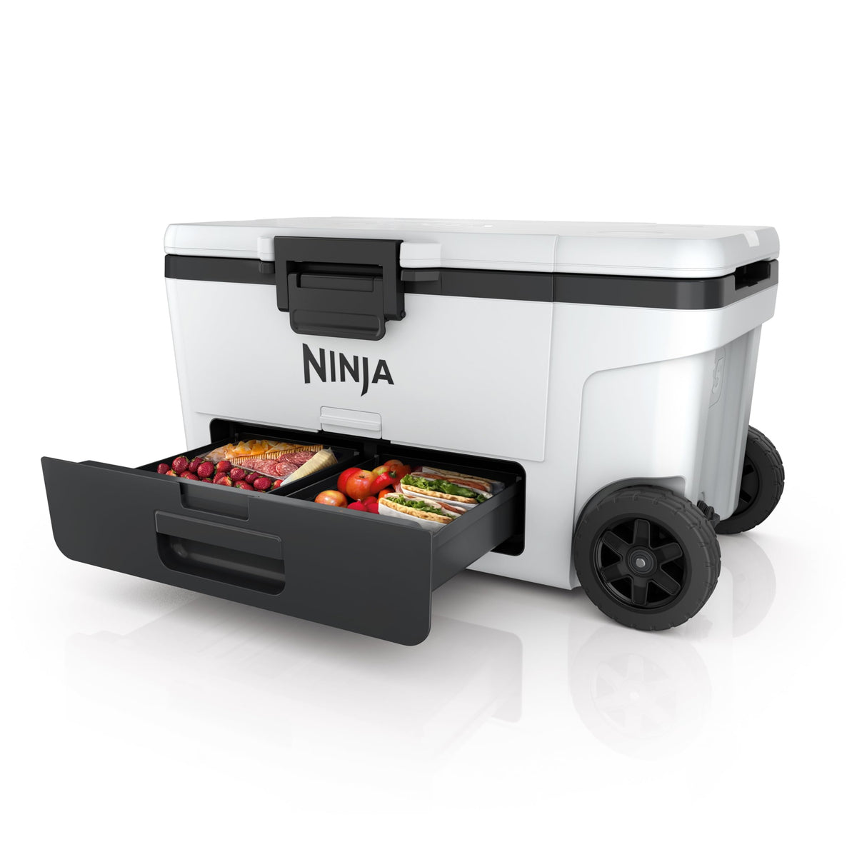 Ninja FrostVault Kühlbox mit Rollen und Isolierung, Wolkenweiß, FB245EUWH