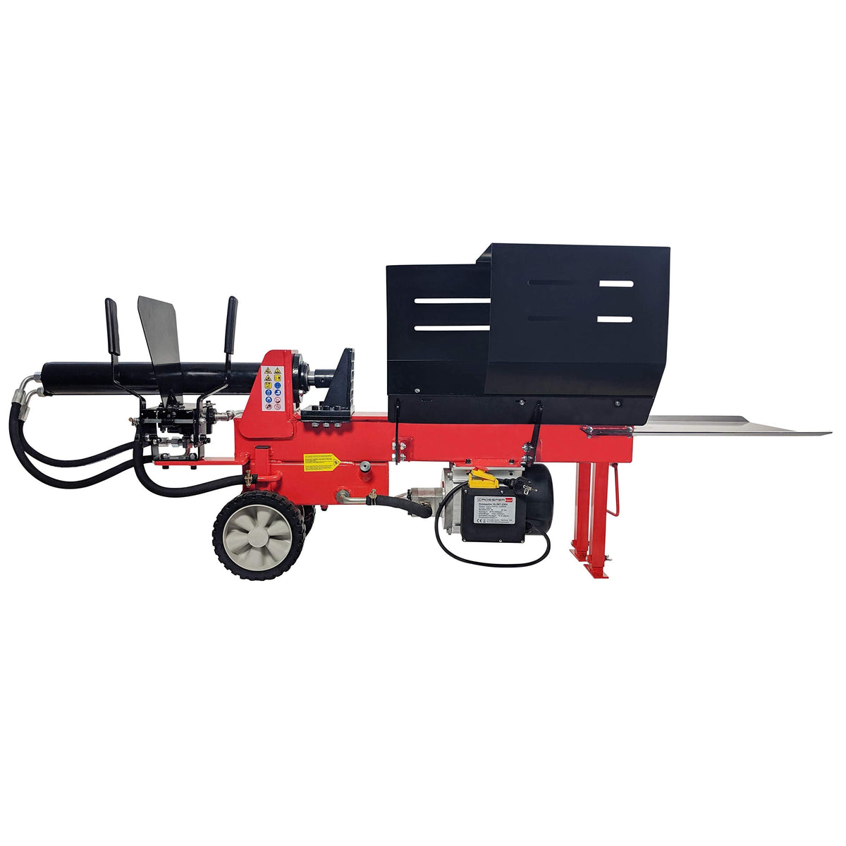 Holzspalter liegend | 6 Tonnen | Holzspalter liegend LS6T-52Ty | Elektrisch 230V | Hydraulik | Premium Liegend Holzspalter | CROSSFER® (6 Tonnen (230V))