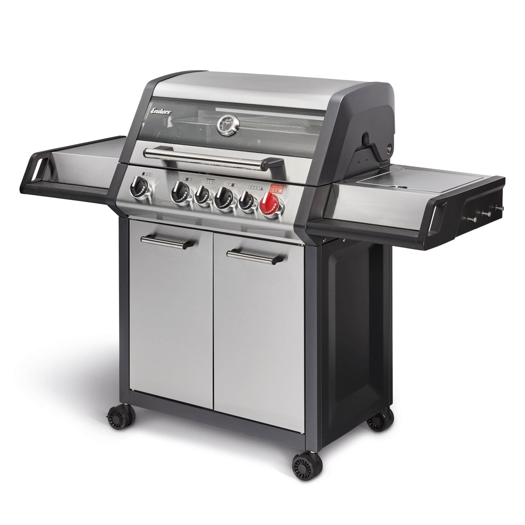 Enders® Gasgrill MONROE PRO 4 SIK TURBO, 4-Edelstahlbrenner, Seitenkocher, Infrarot-Backburner, Sichtfenster, HEAT RANGE™, SWITCH GRID™, 800 °C TURBO ZONE™, SIMPLE CLEAN™, #8378