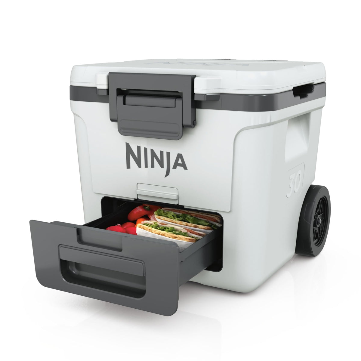 Ninja FrostVault Kühlbox mit Rollen und Isolierung, Wolkenweiß, FB245EUWH