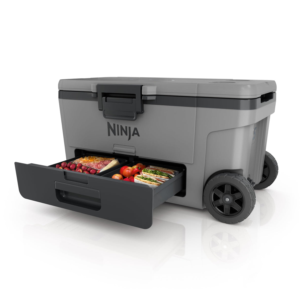 Ninja FrostVault Kühlbox mit Rollen und Isolierung, Wolkenweiß, FB245EUWH