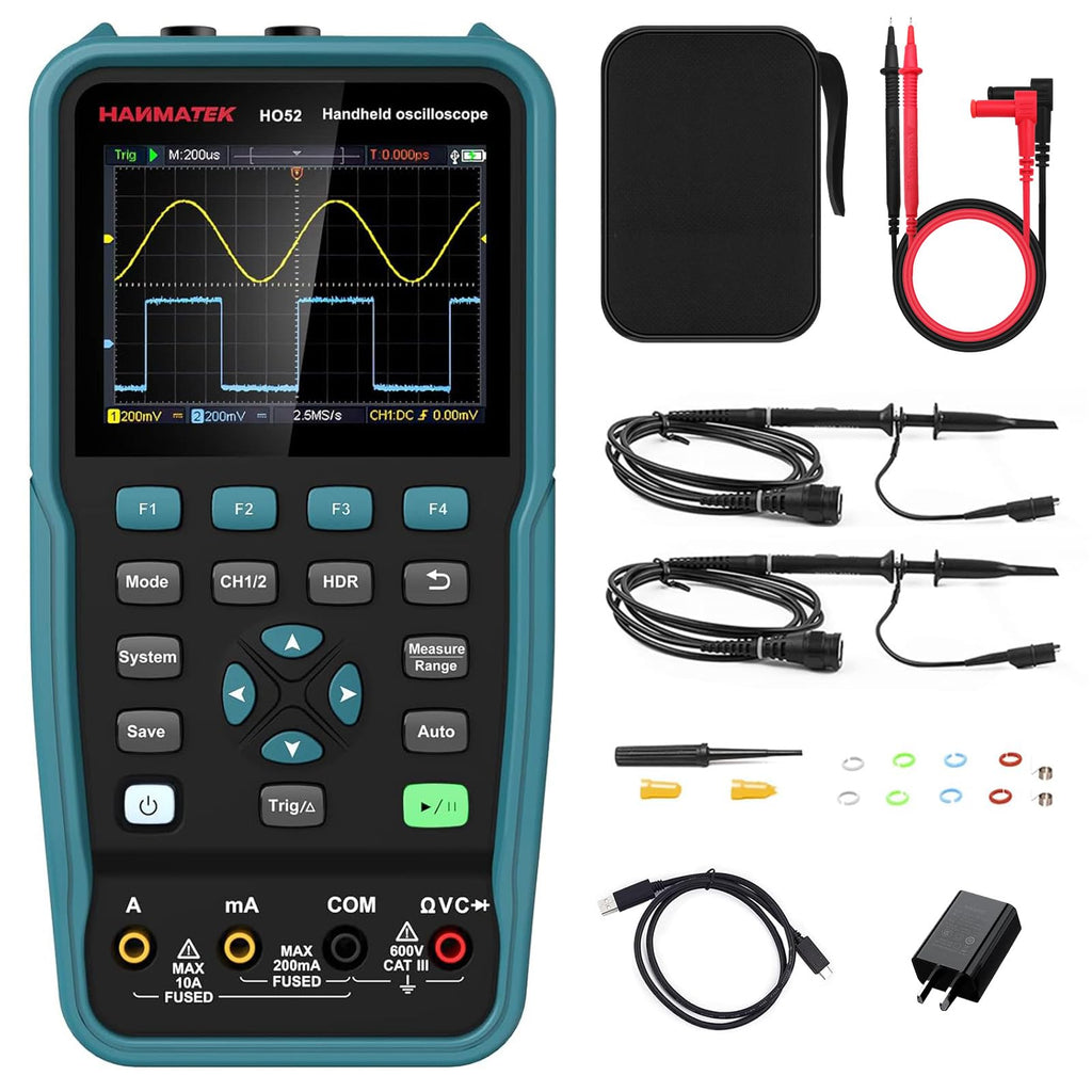 HANMATEK HO52S Handheld Oscilloscope 50MHz Bandwidth