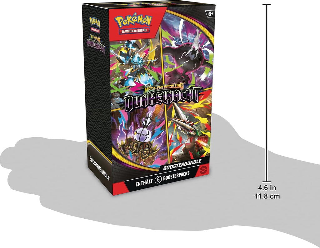 Pokémon-Sammelkartenspiel: Boosterbundle Mega-Entwicklung – Dunkelnacht (6 Boosterpacks)