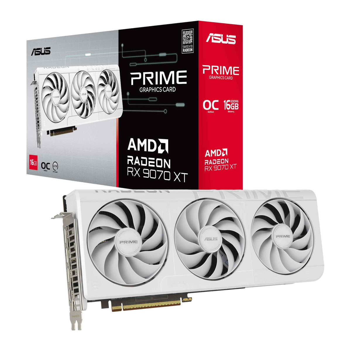 ASUS Prime Radeon RX 9070 XT OC Edition 16GB GDDR6 Gaming Grafikkarte
