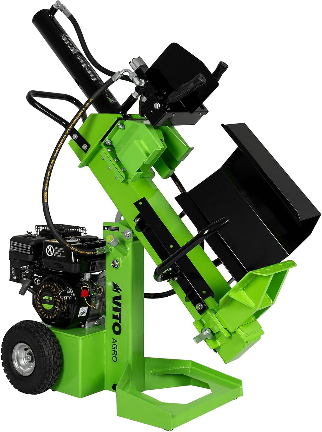 VITO Garden Benzin Holzspalter 12t mit 3 Arbeitspositionen, leistungsstarker 4T-Verbrennungsmotor mit 7 PS / 5200W, EURO 5 max - VIRLG12 Holzspalter 12 tonnen vertikal, horizontal, diagonal