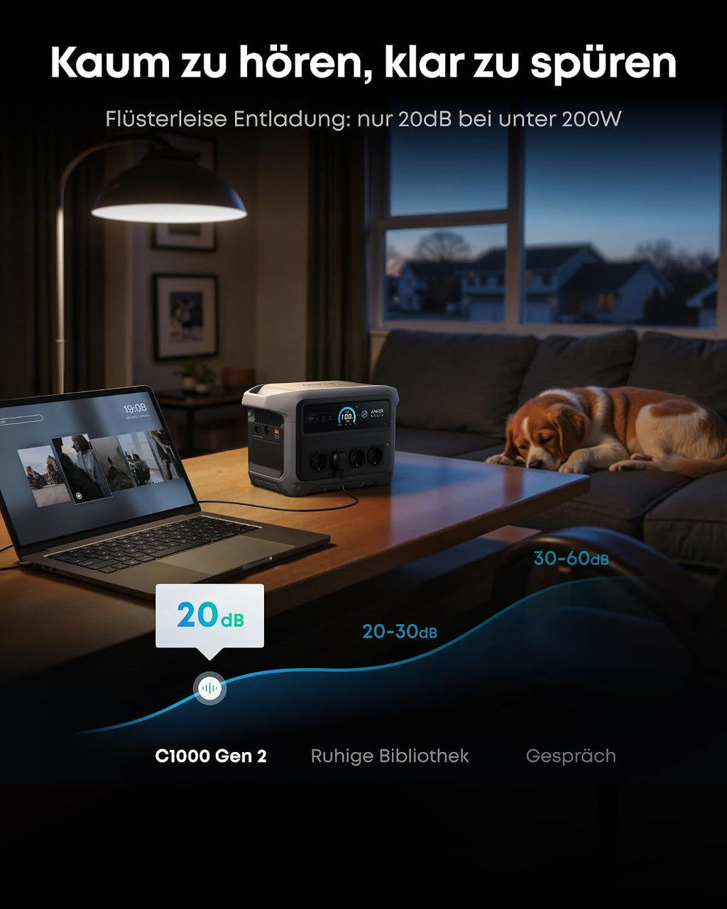 Anker Solix C1000 Gen 2 Tragbare Powerstation 2000W 1024Wh