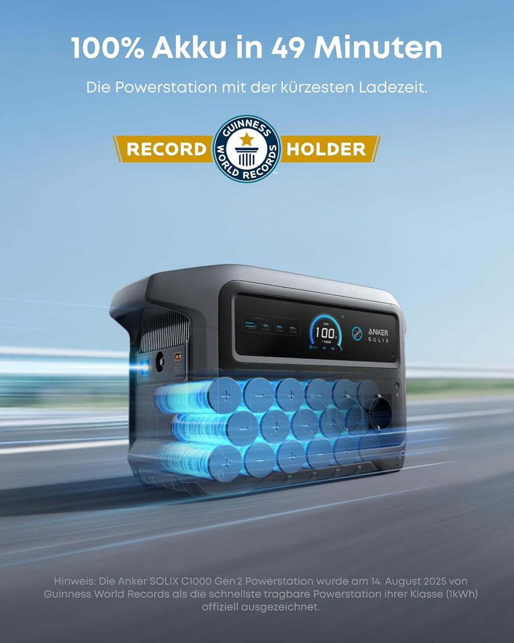 Anker Solix C1000 Gen 2 Tragbare Powerstation 2000W 1024Wh