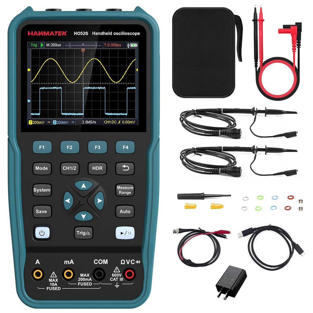 HANMATEK HO52S Handheld Oscilloscope 50MHz Bandwidth
