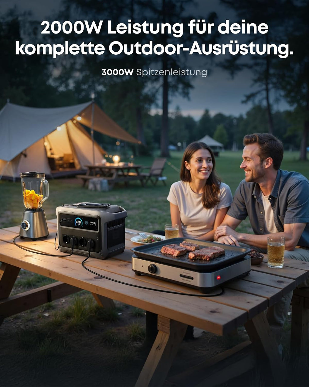 Anker Solix C1000 Gen 2 Tragbare Powerstation 2000W 1024Wh
