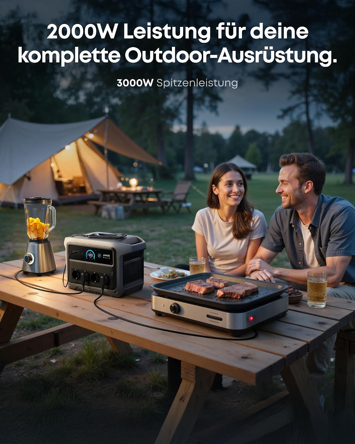Anker Solix C1000 Gen 2 Tragbare Powerstation 2000W 1024Wh