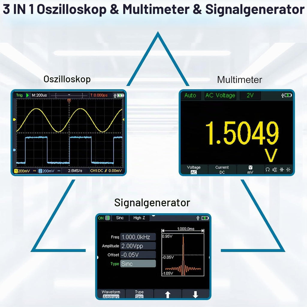 HANMATEK HO52S Handheld Oscilloscope 50MHz Bandwidth