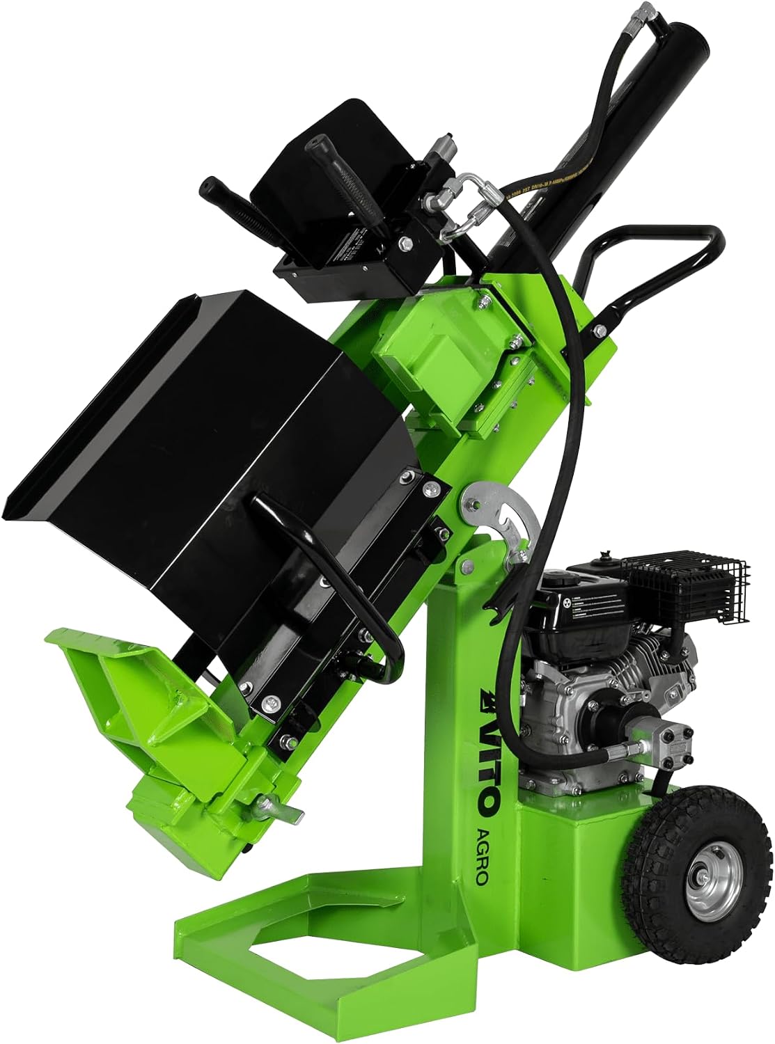 VITO Garden Benzin Holzspalter 12t mit 3 Arbeitspositionen, leistungsstarker 4T-Verbrennungsmotor mit 7 PS / 5200W, EURO 5 max - VIRLG12 Holzspalter 12 tonnen vertikal, horizontal, diagonal