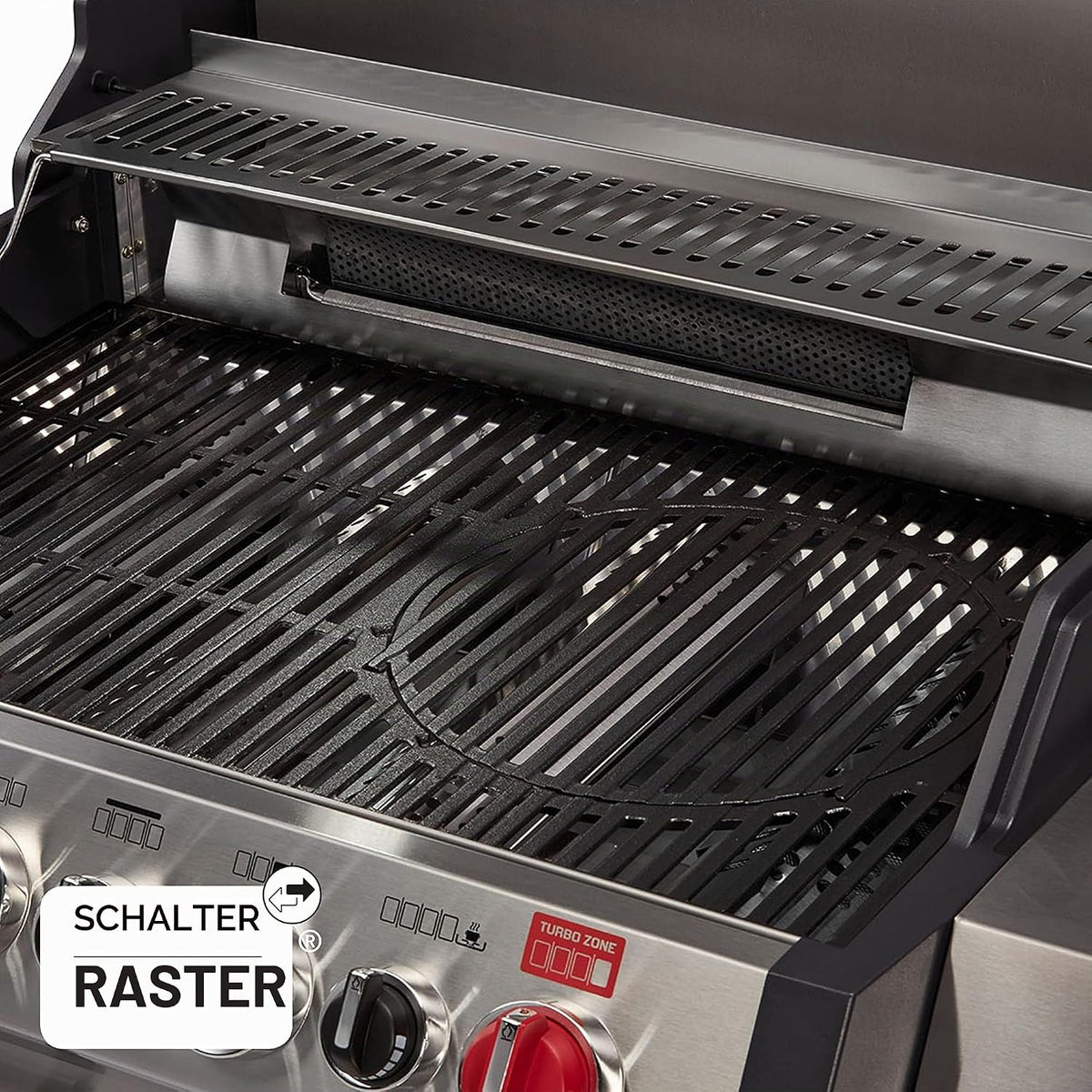 Enders Gasgrill Kansas II Pro 3 SIK Turbo, Gasgrill, 3 Brenner mit doppelwandiger Garhaube und Switch Grid,Turbo Zone (800 °C), Gas Grill mit Backburner & Infrarotbrenner, Seitenkocher, silber,#8713