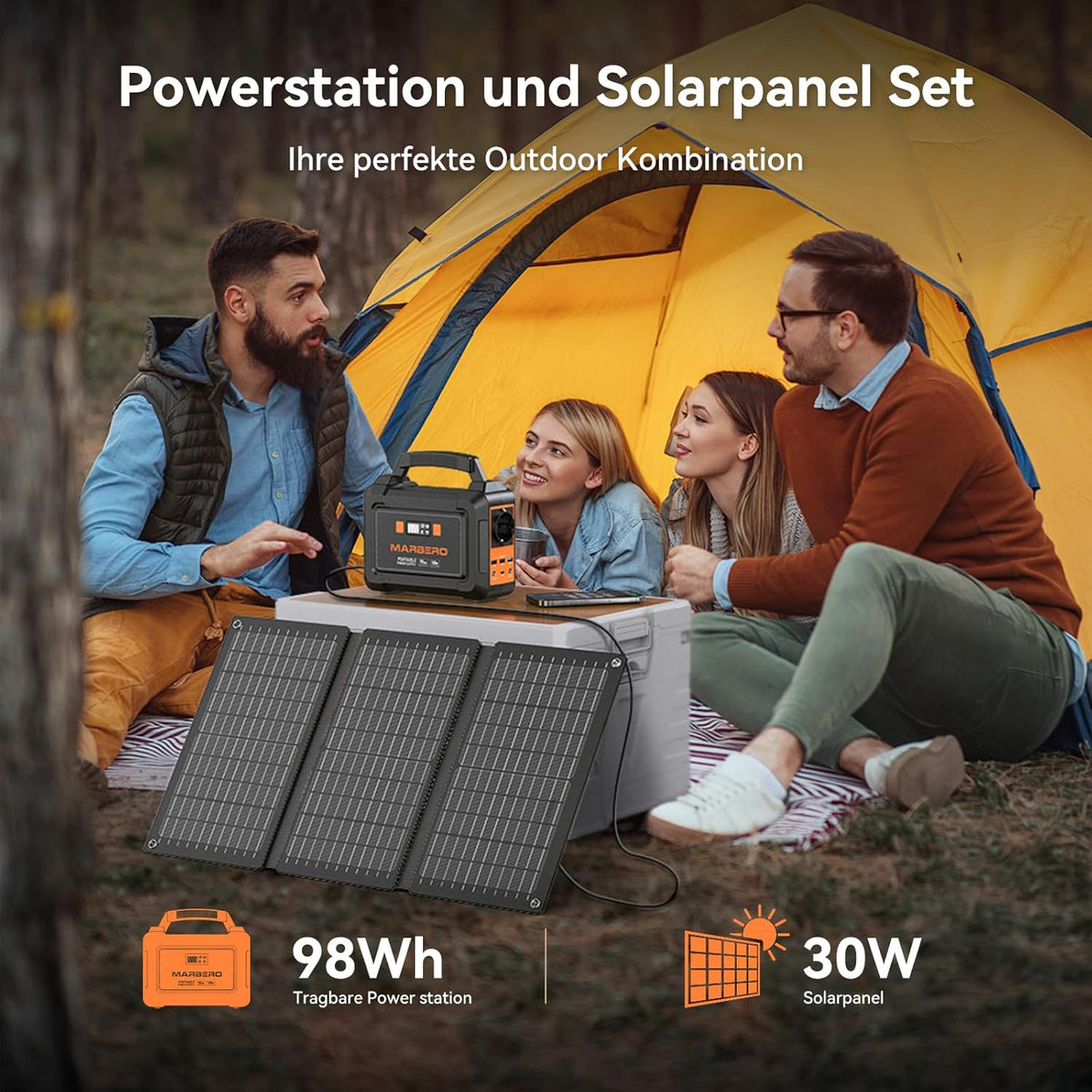 MARBERO Tragbare Powerstation 100W 98Wh