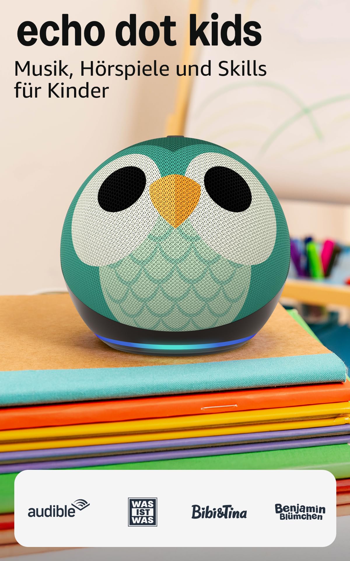 Amazon Echo Dot Kids B0FD44PTYN Smart Lautsprecher, Alexa, 1 Jahr Amazon Kids+, Stardust