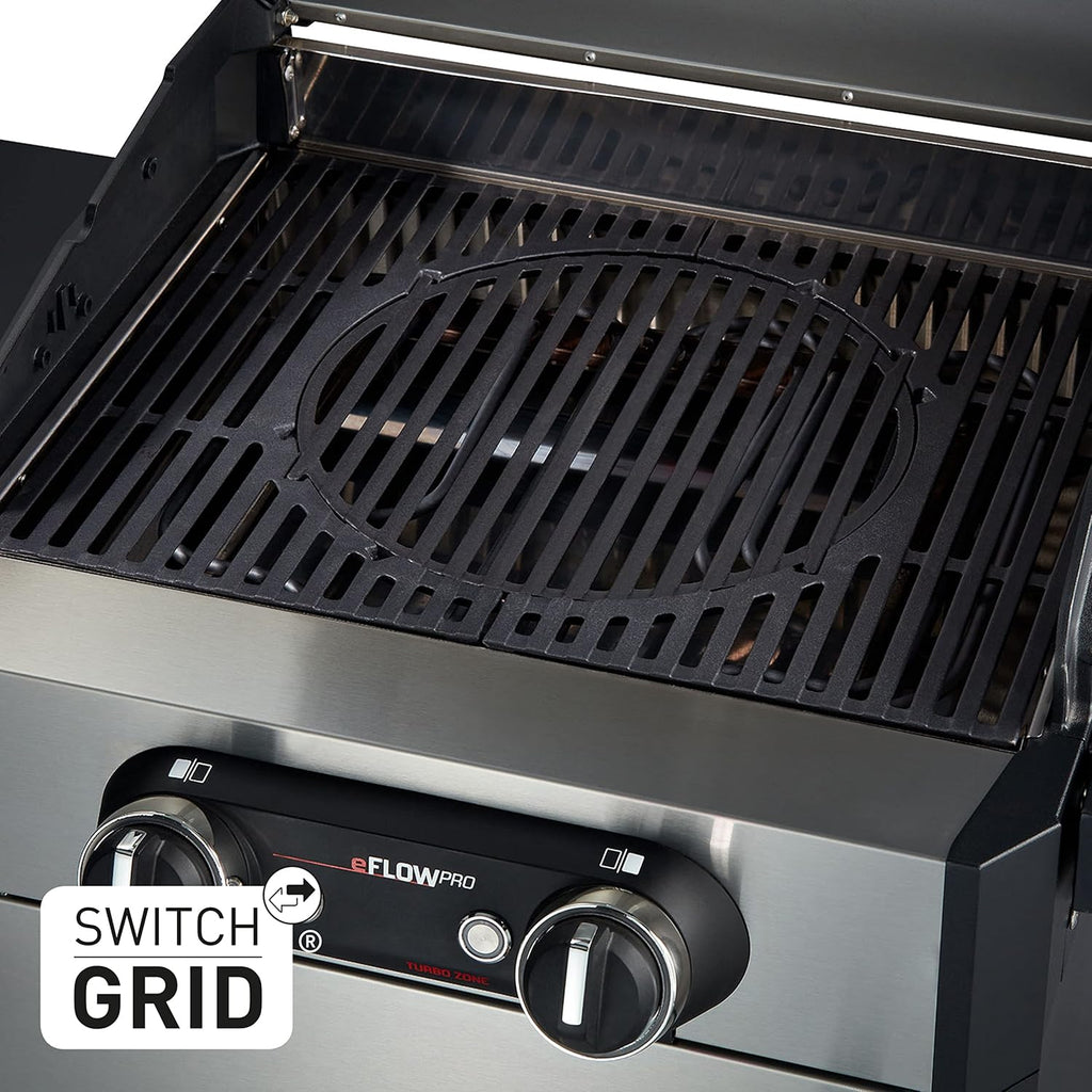 Enders Elektrogrill eFLOW PRO 2 TURBO, mit Gussrost SWITCH GRID, TURBO ZONE für heiße Temperaturen, SIMPLE CLEAN Reinigungssystem, Aluguss-Seitenteile an Garhaube und Brennkammer, Grillwagen #97106