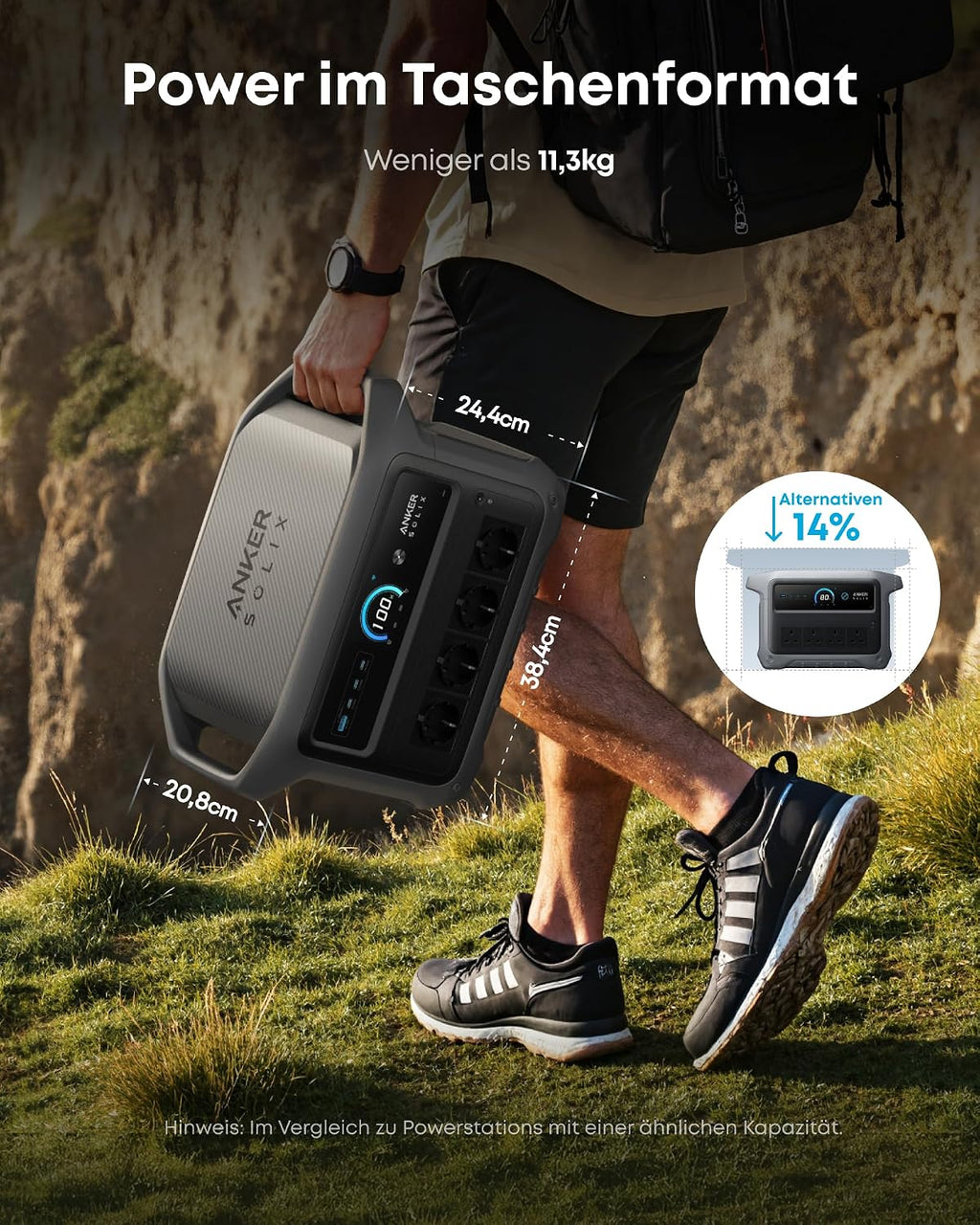 Anker Solix C1000 Gen 2 Tragbare Powerstation 2000W 1024Wh