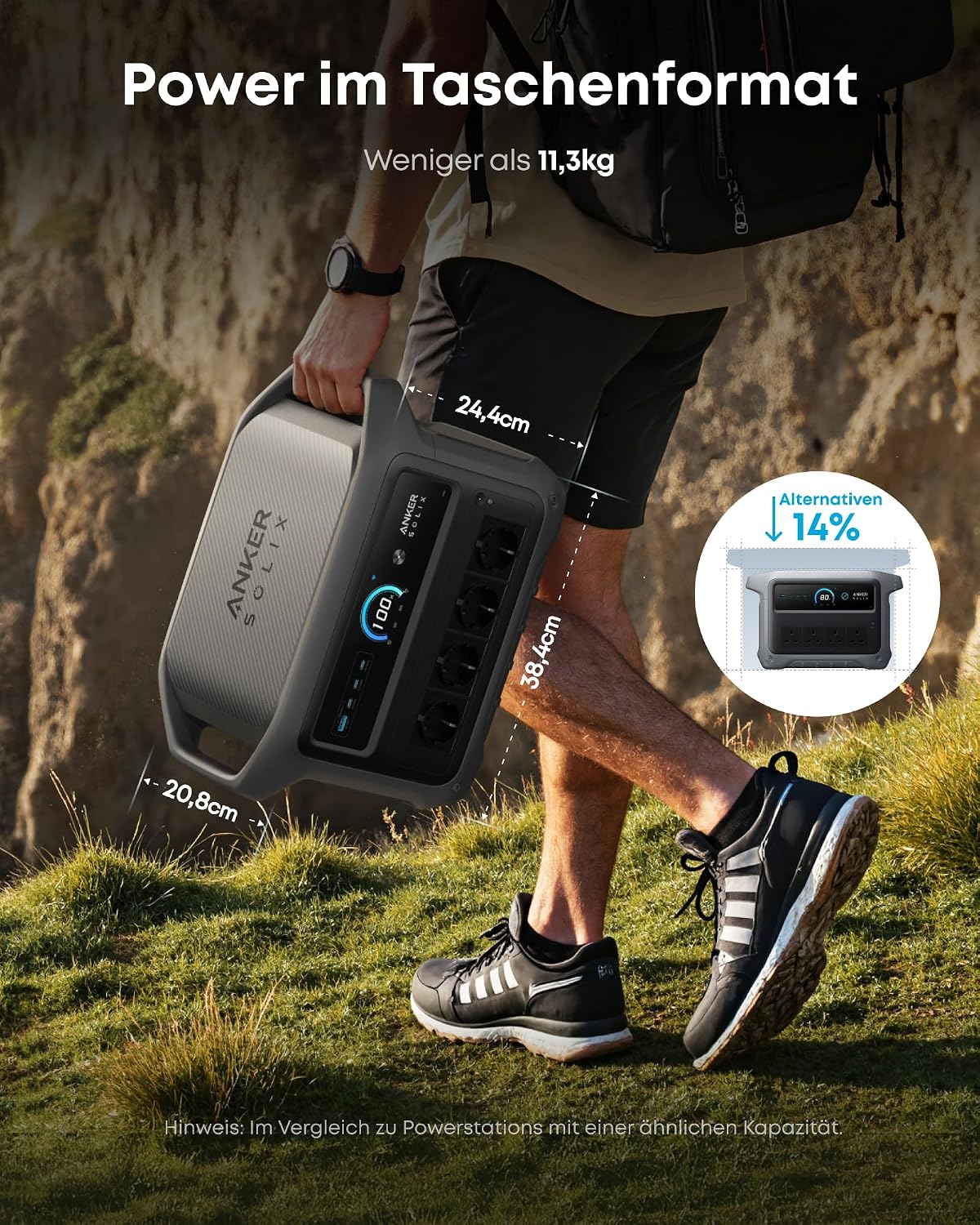 Anker Solix C1000 Gen 2 Tragbare Powerstation 2000W 1024Wh