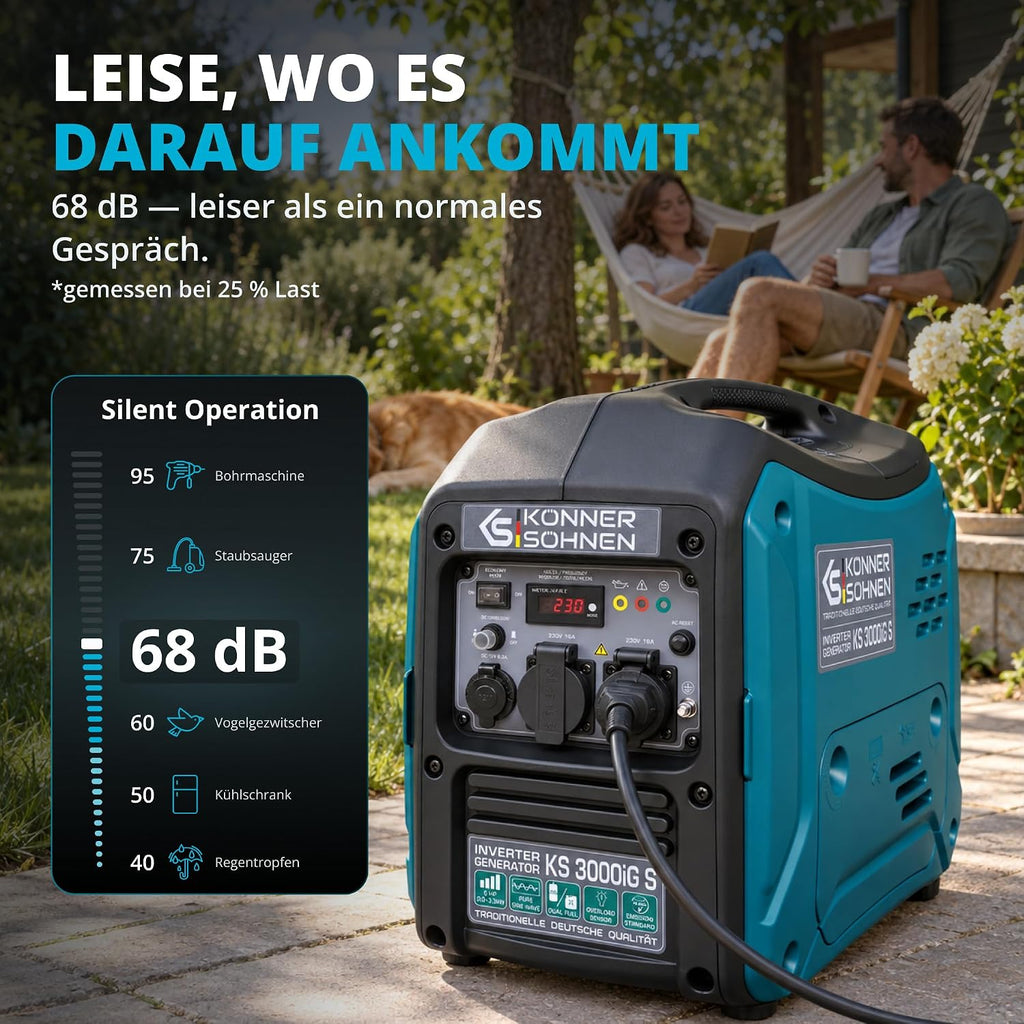 Könner&Söhnen KS 3000iG S Inverter Stromerzeuger Benzin LPG 3300W
