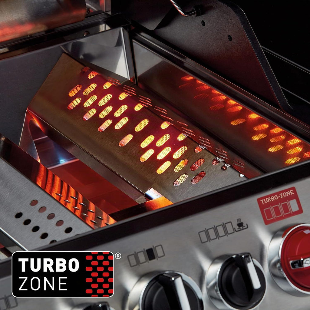 Enders Gasgrill Kansas II Pro 3 SIK Turbo, Gasgrill, 3 Brenner mit doppelwandiger Garhaube und Switch Grid,Turbo Zone (800 °C), Gas Grill mit Backburner & Infrarotbrenner, Seitenkocher, silber,#8713