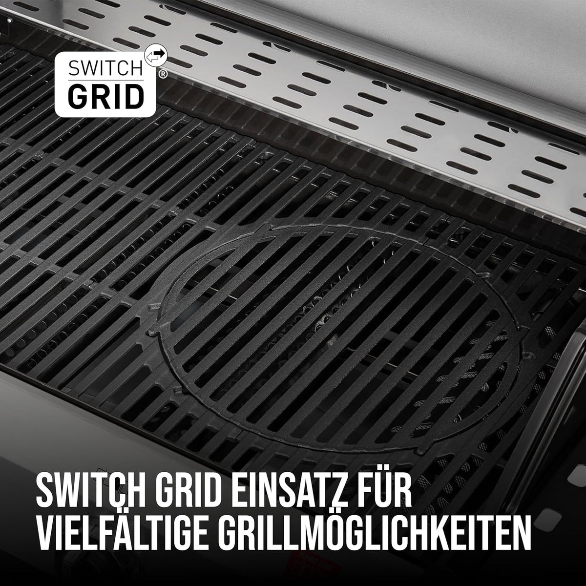 Enders® Gasgrill CHICAGO NEXT 4 R Turbo, 4 Edelstahlbrenner, doppelwandige Garhaube, 2 abklappbare Seitenablagen, integriertes Thermometer - SWITCH GRID™ 13.0 kW, 800 °C TURBO ZONE™, #89366