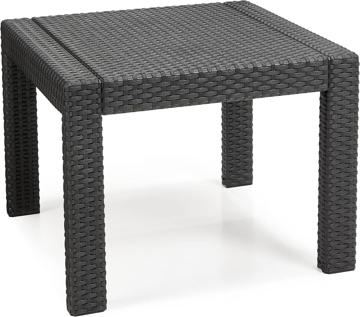 Allibert by Keter Gartenlounge Set Alabama, graphit/cool grey, 4tlg., inkl. Sitzkissen, Kunststoff, flache Rattanoptik