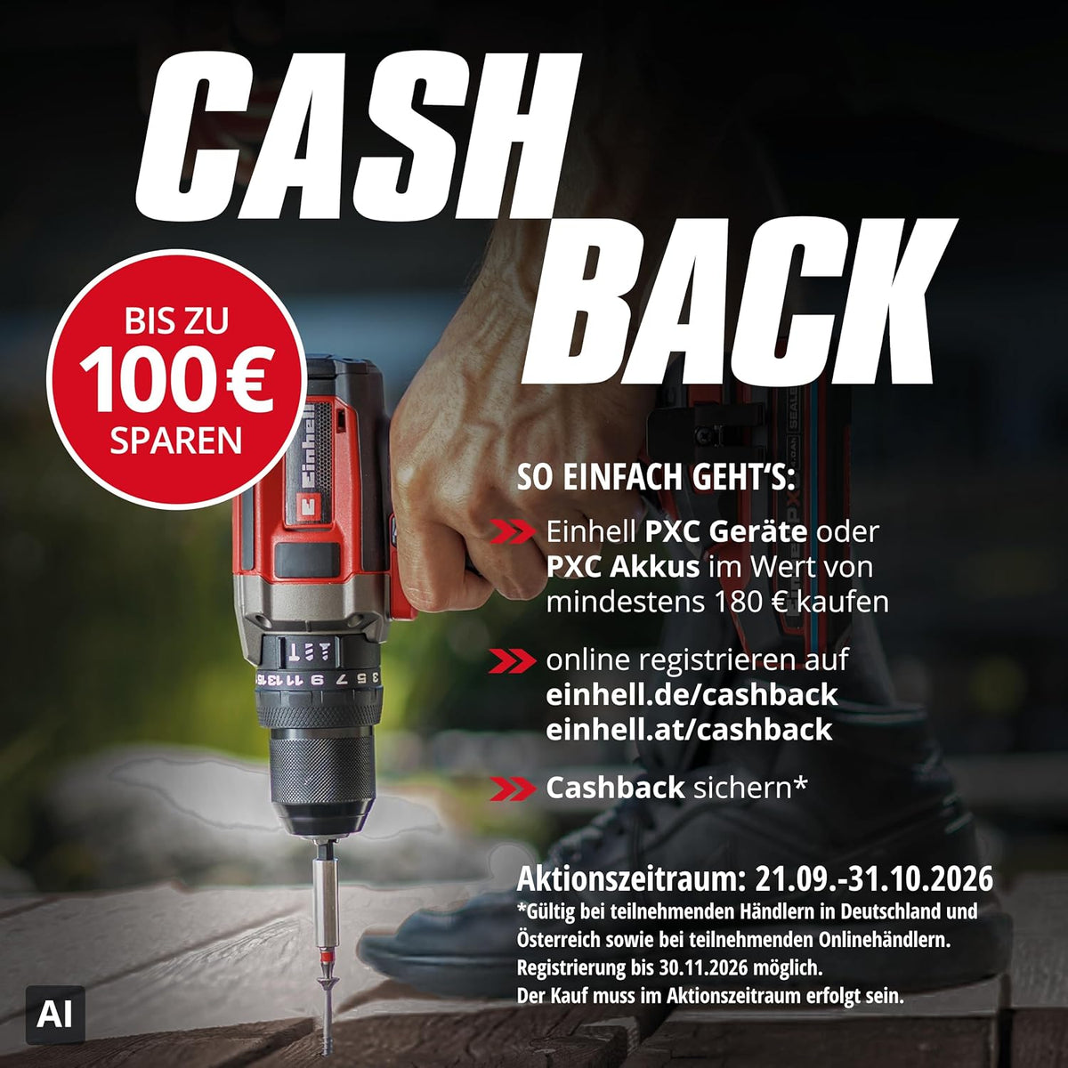 Einhell Rasarro 36/38 Kit Akku-Rasenmäher 36V 38cm