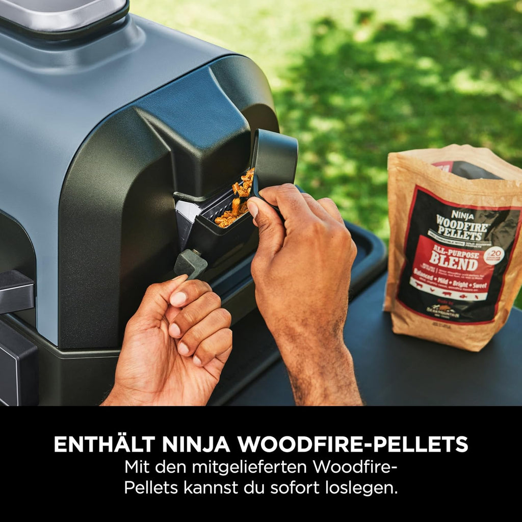 Ninja Woodfire Pro Connect XL Elektrischer BBQ Smoker Grill, wetterfest