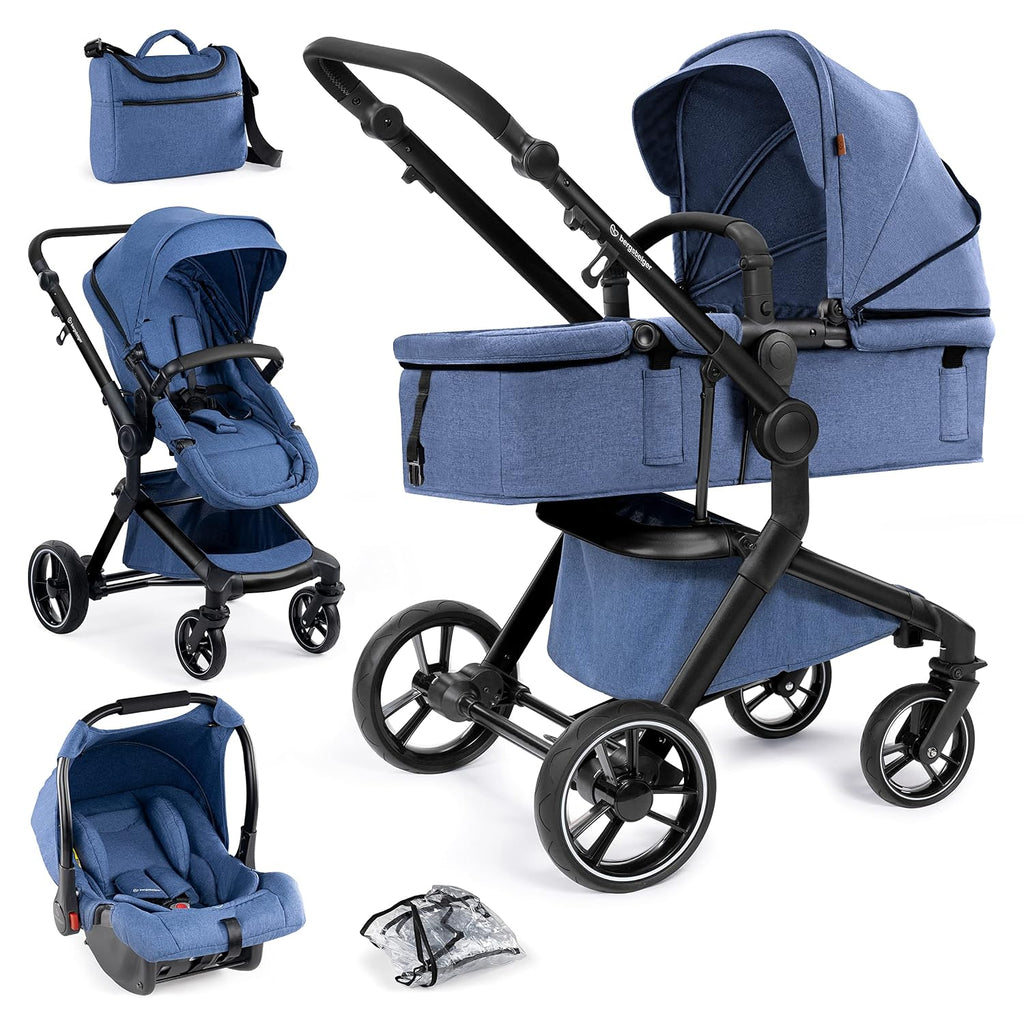 Bergsteiger Lugo 3in1 Kombikinderwagen Komplettset inkl Babyschale