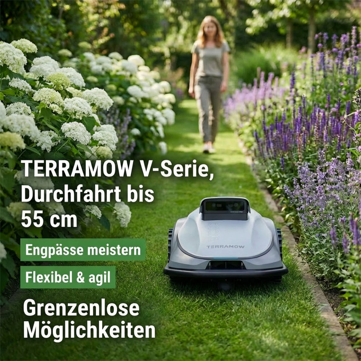 TerraMow V600 Mähroboter Kabellos 600 m²