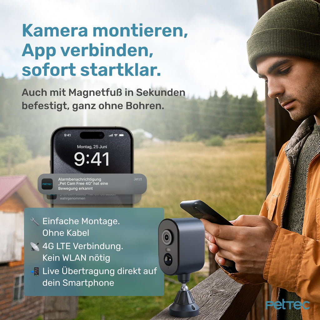 PetTec Cam Free 4G/LTE Überwachungskamera