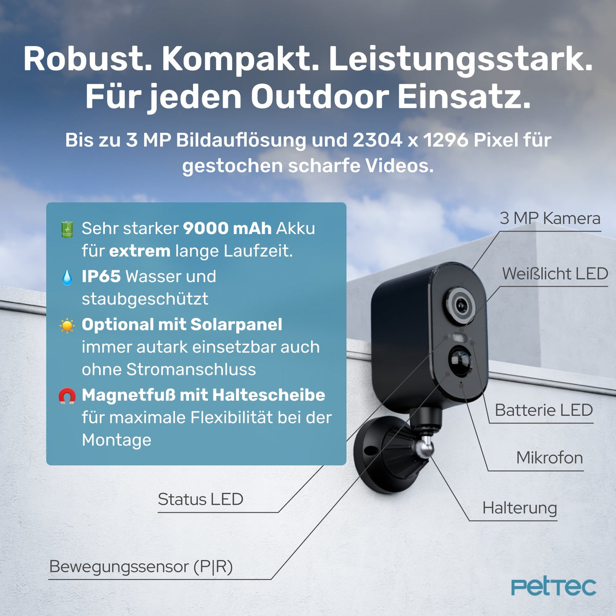 PetTec Cam Free 4G/LTE Überwachungskamera