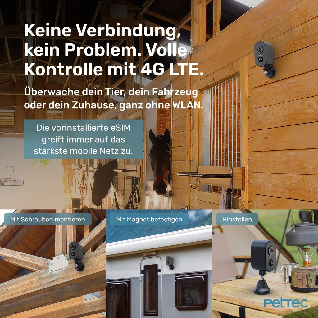 PetTec Cam Free 4G/LTE Überwachungskamera
