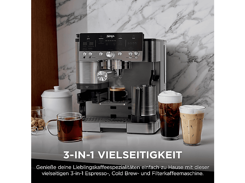 NINJA ES655EU Luxe Café Premier Plus Kaffeemaschine Silber