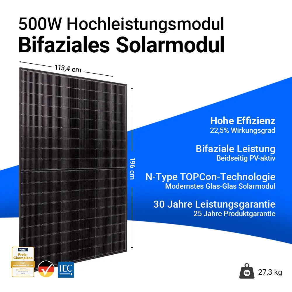 Jolywood JW-HD108N-R2 Solarmodul 500W